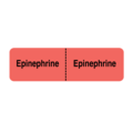 Nevs IV Drug Line Label - Epinephrine/Epinephrine 7/8" x 3" Flr Red w/Black N-1326